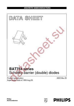 BAT754 T/R datasheet  